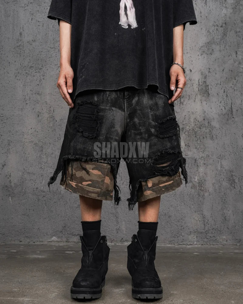 Camouflage Cargo Shorts Mens