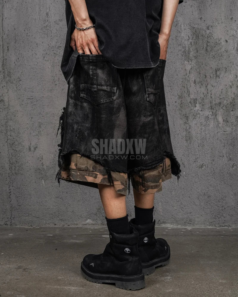 Camouflage Cargo Shorts Mens