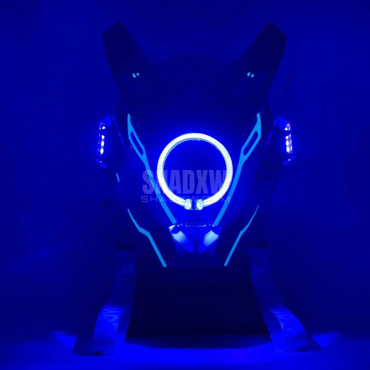 Cyberpunk Helmet Blue LED