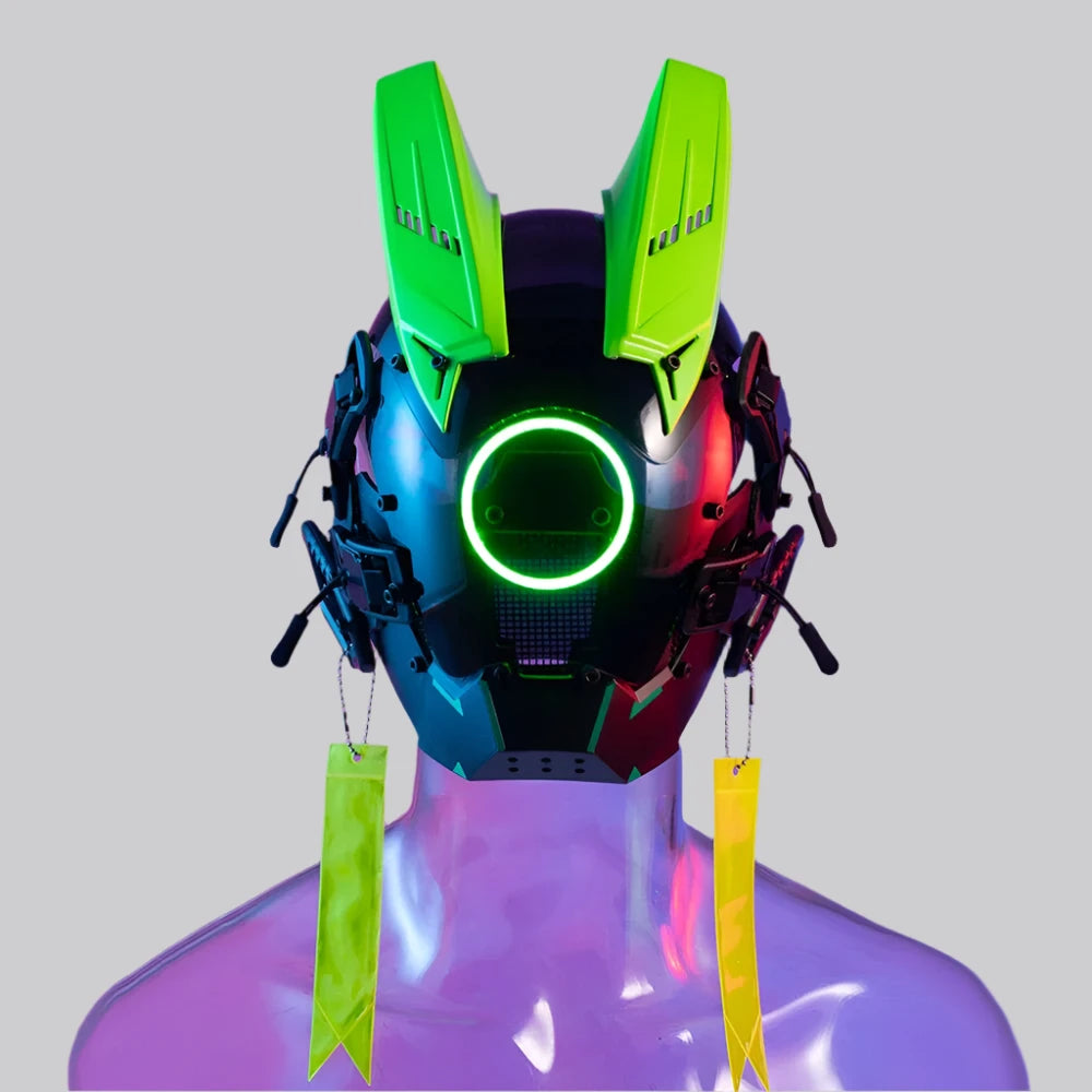 Cyberpunk Helmet Green