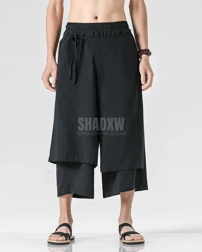 Double Layered Hakama Pants Men