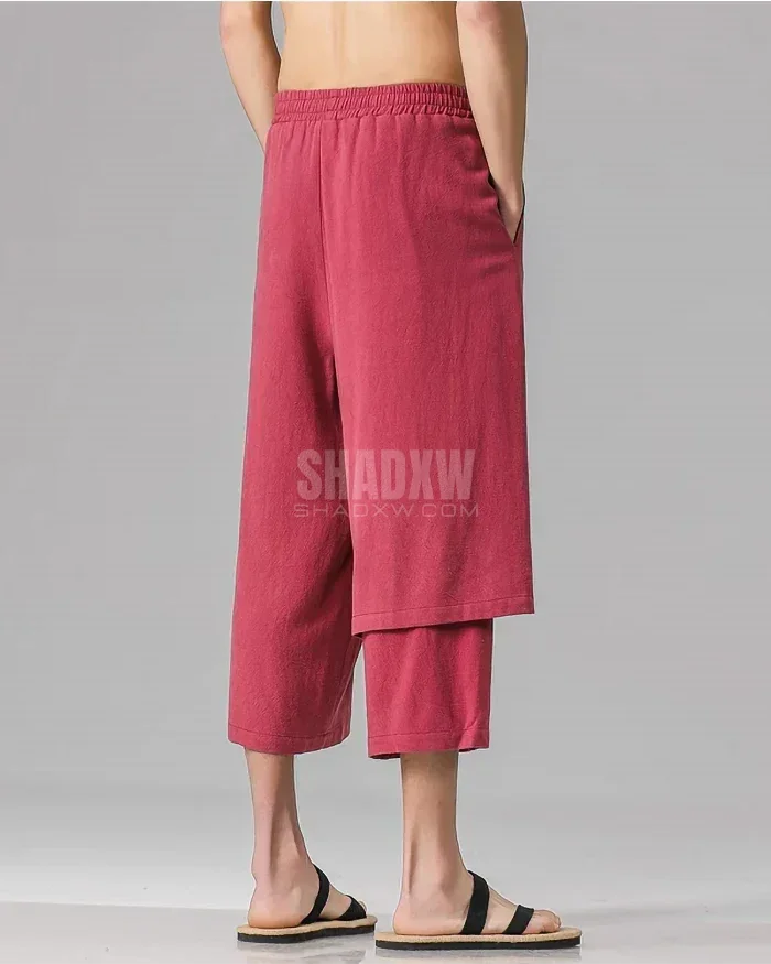 Double Layered Hakama Pants Men