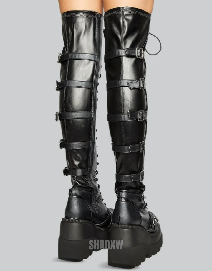 Goth Knee High Platform Boots