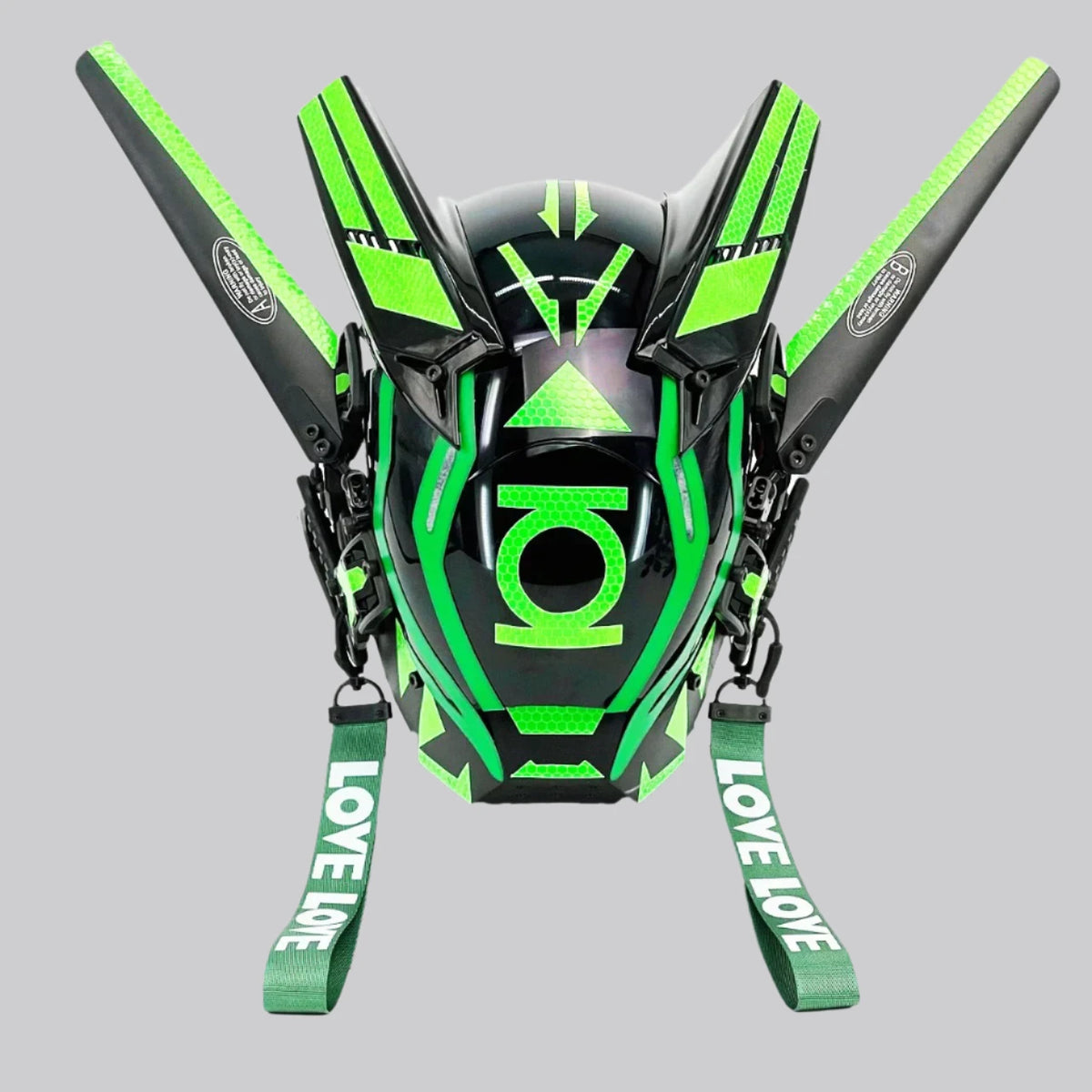 Green Cyberpunk Helmet | Techwear