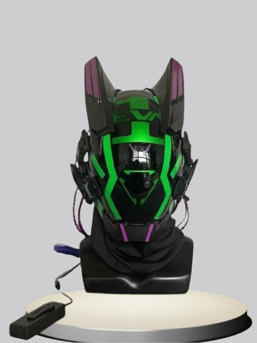 Green Post-Apocalyptic Helmet | Techwear