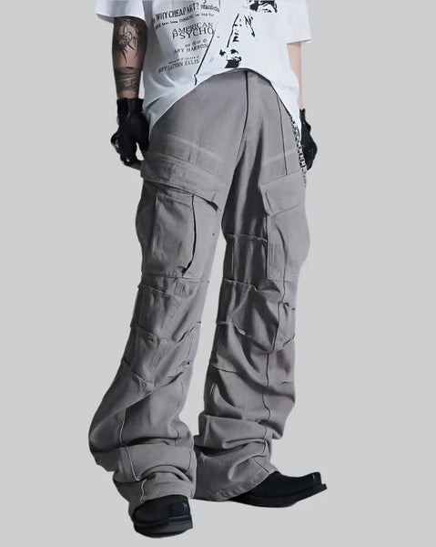 ウェア archive technical tech nylon pants y2k grey-y2k-pants ウェア archive technical tech nylon pants y2k grey-y2k-pants