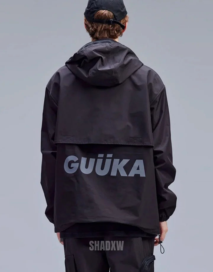 Guuka holes embroidery white tooling jacket - Shop MUYU Men's Coats &  Jackets - Pinkoi