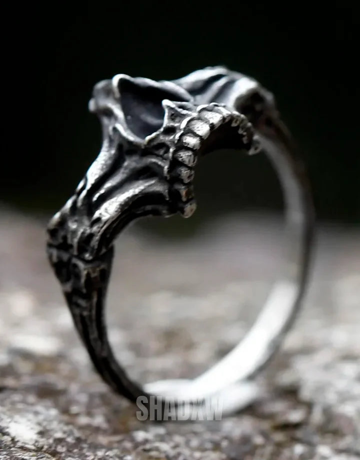 Half Jaw Skull Ring