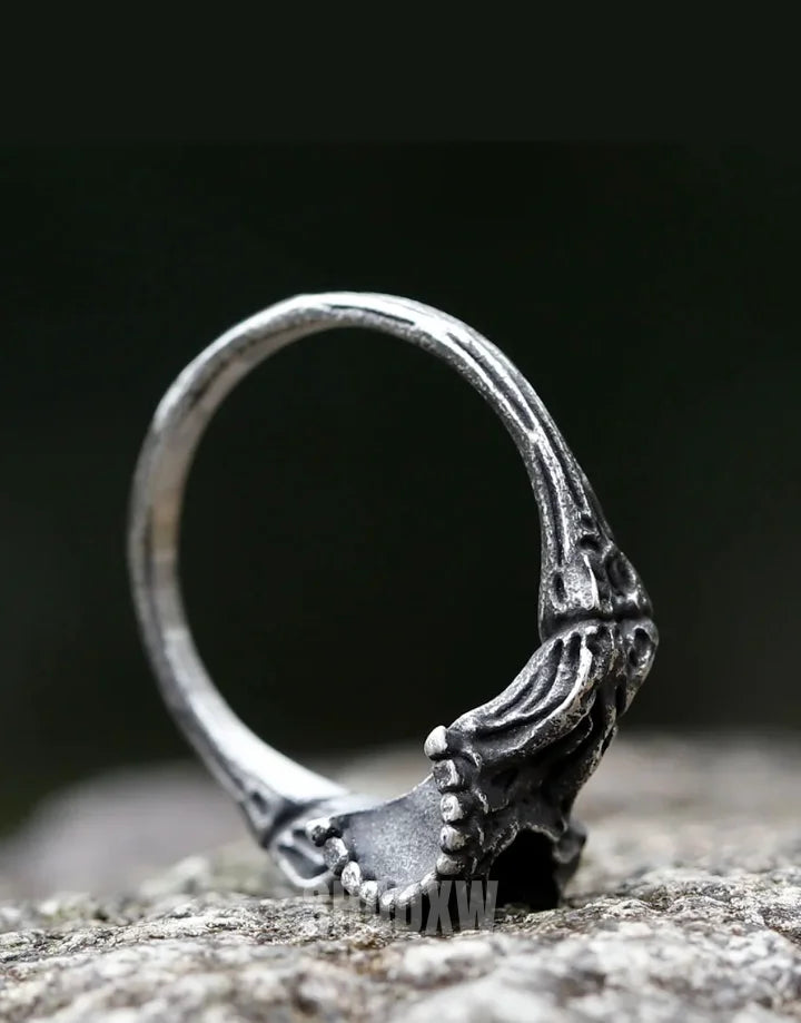 Half Jaw Skull Ring