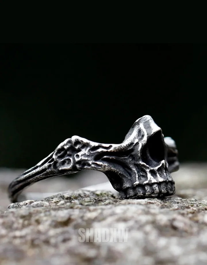 Half Jaw Skull Ring