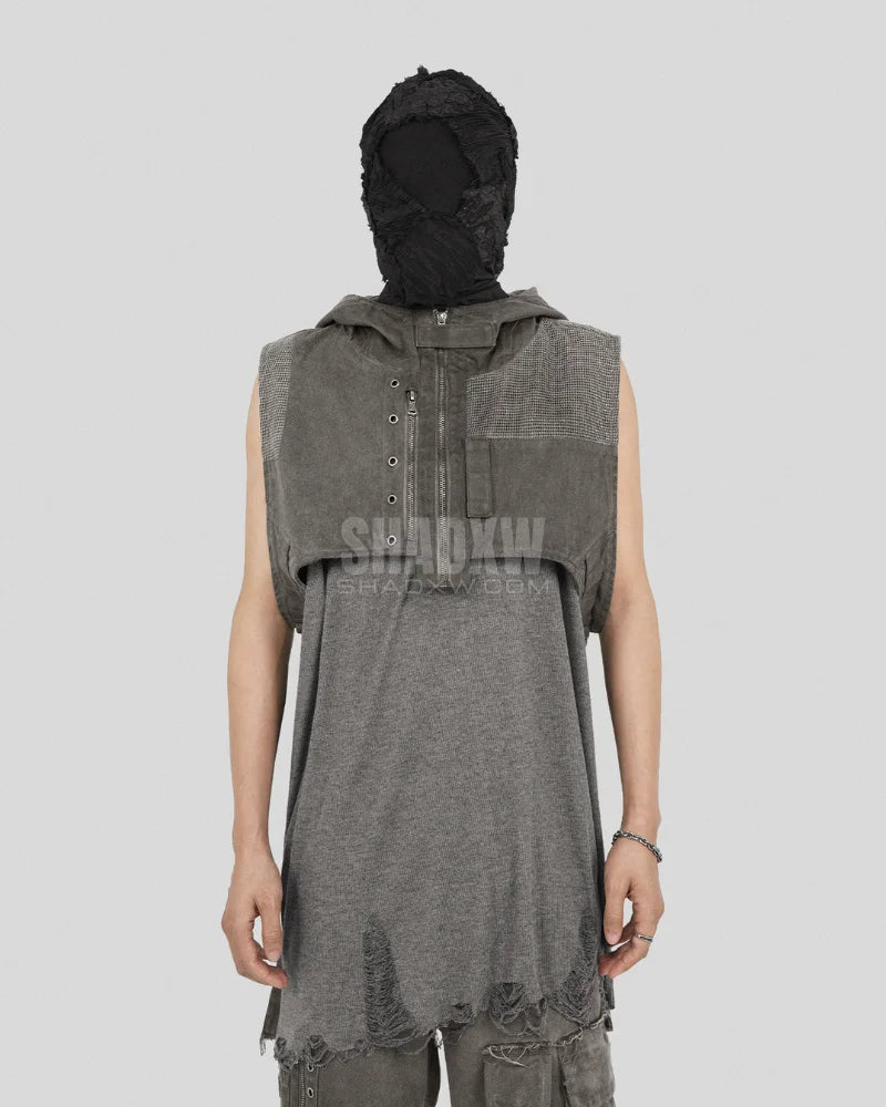 Hooded Vest Black