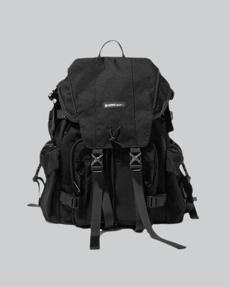 Techwear Japanese Style Large Backpack, Size Big, Black