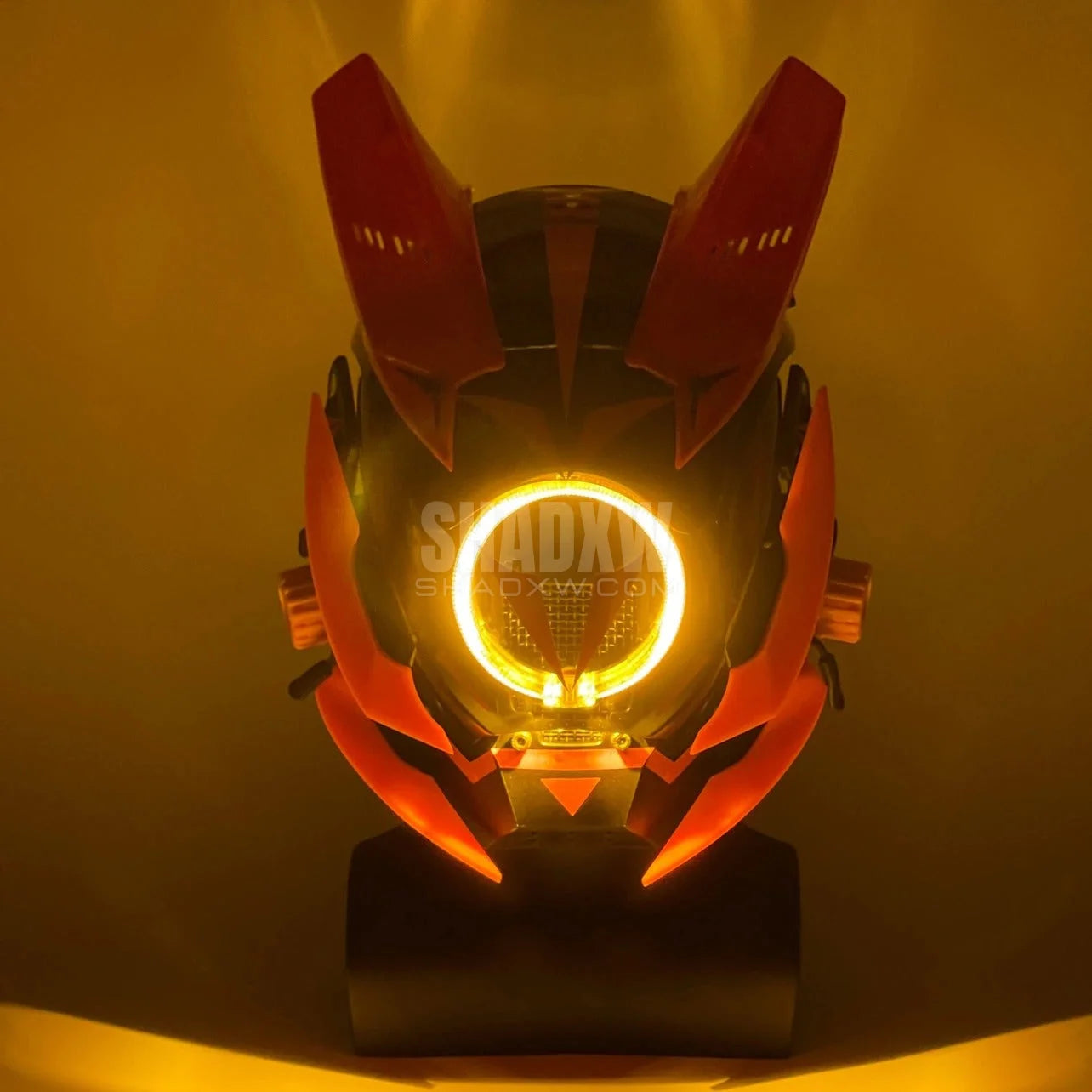 Orange Cyberpunk Helmet