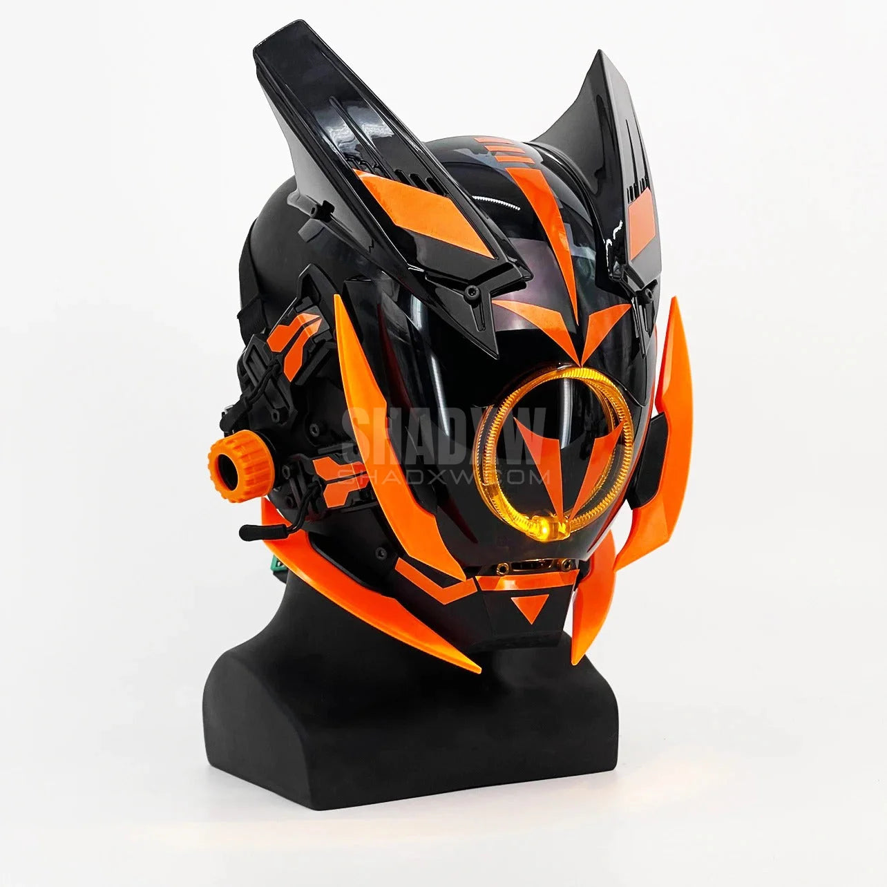 Orange Cyberpunk Helmet