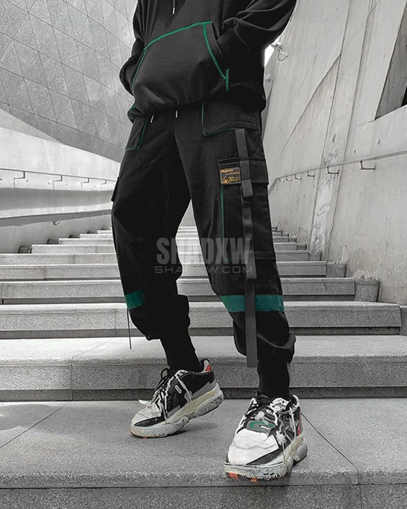 Riddle Me This Patchwork Cargo Pants - Techwear Outfits