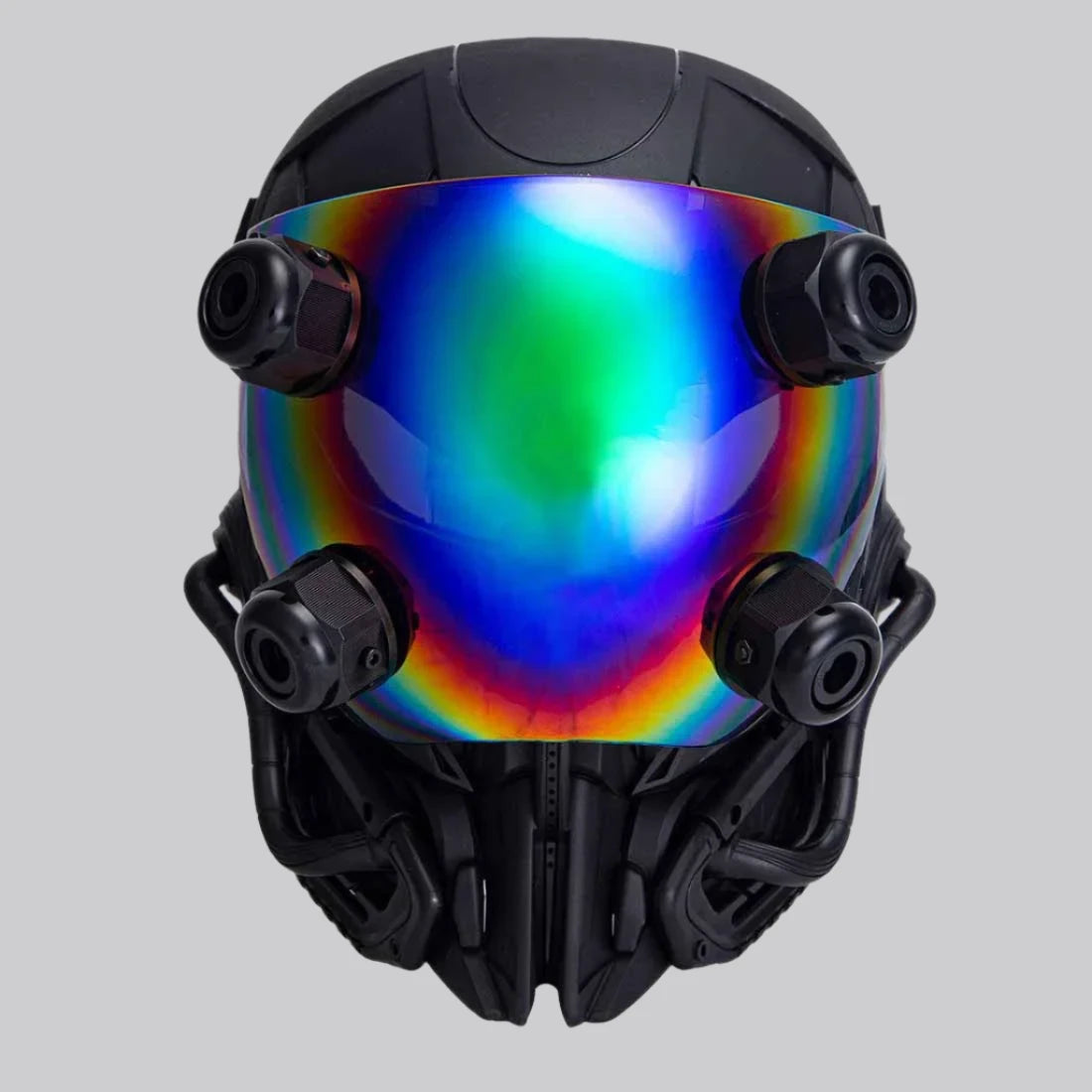 Rainbow Visor Cyberpunk Helmet