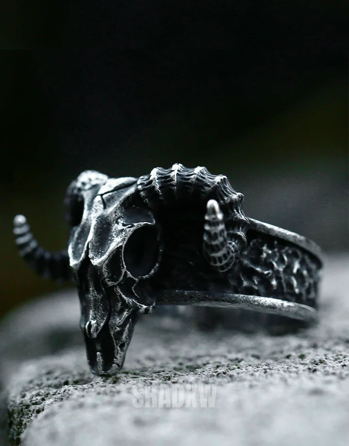 Ram Skull Ring