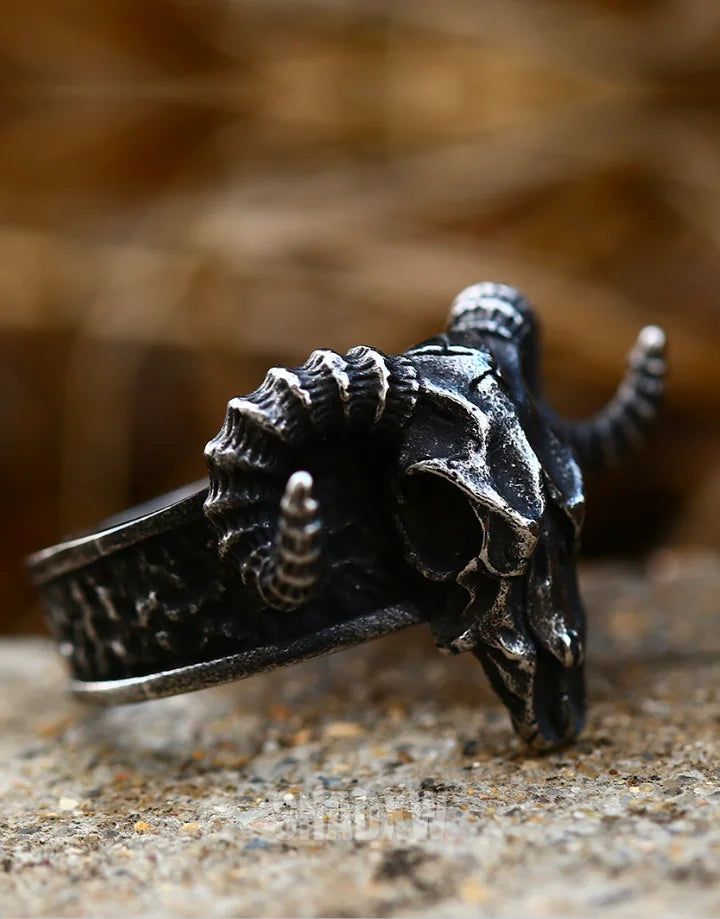 Ram Skull Ring