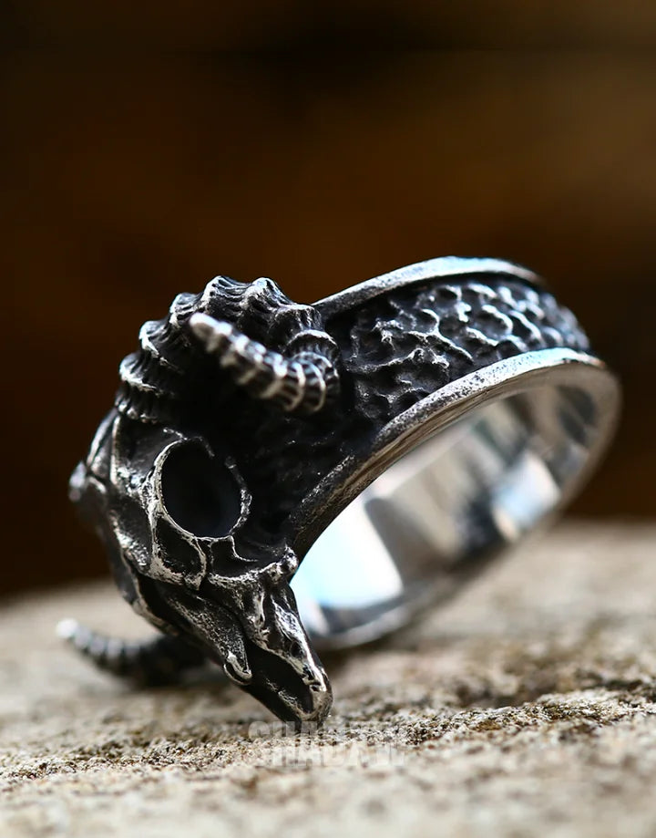 Ram Skull Ring