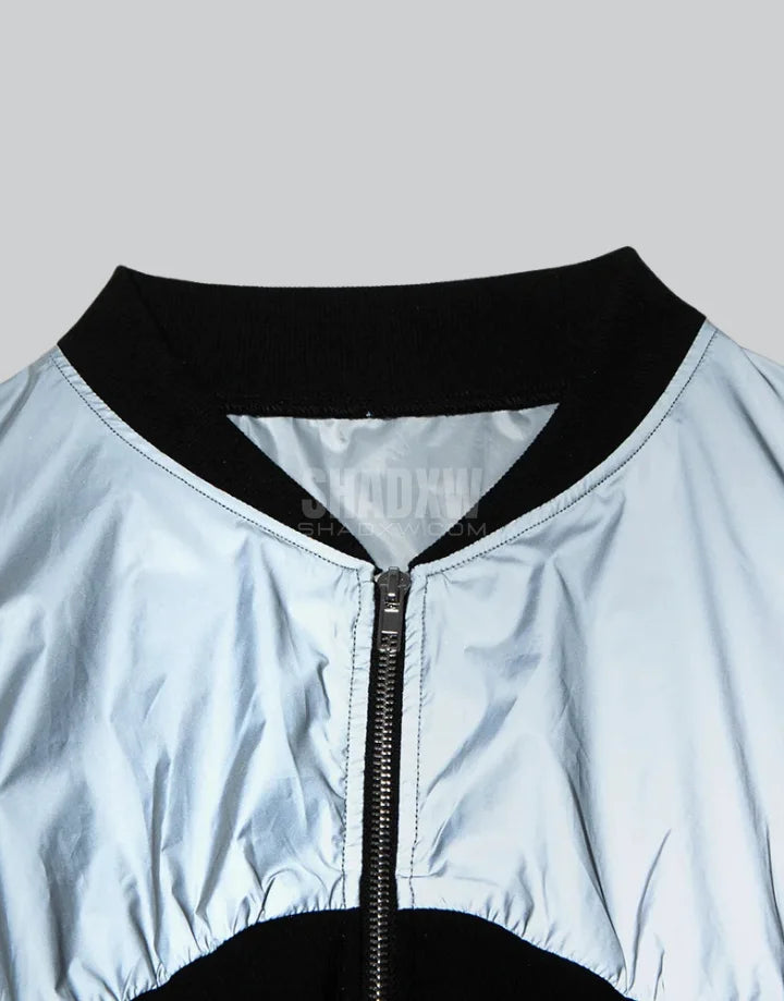 Reflective Crop Top Jacket