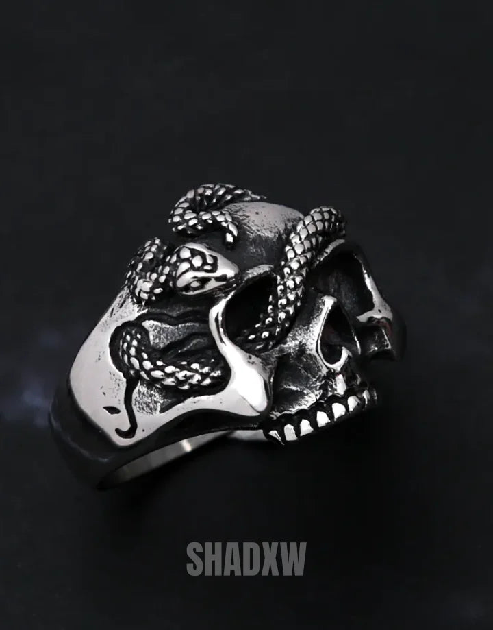 Skull Snake Ring