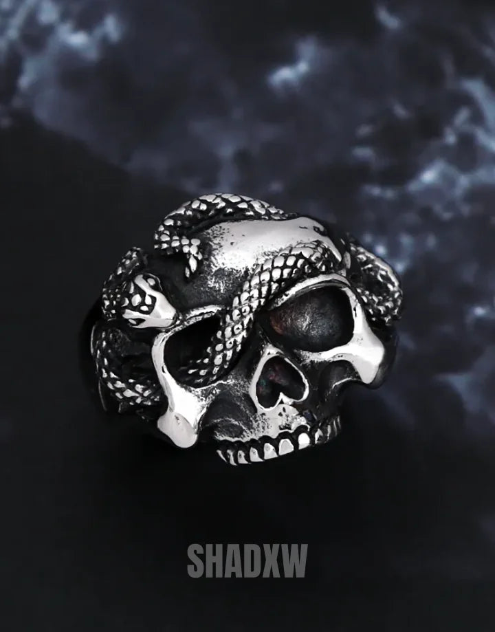 Skull Snake Ring