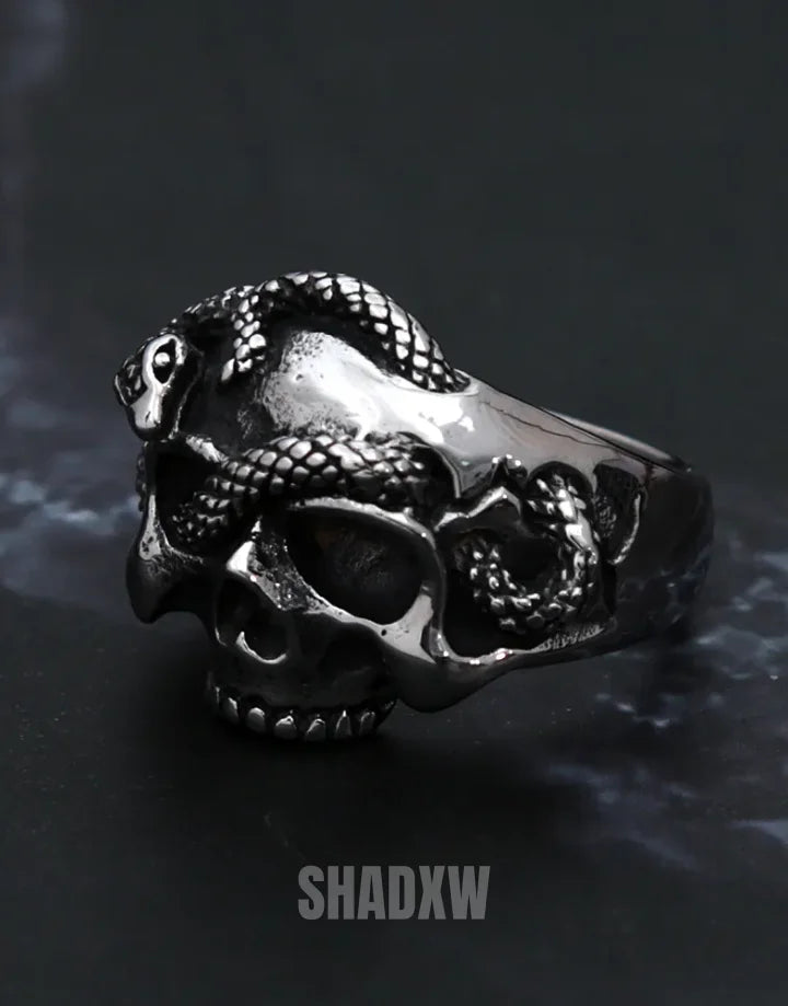 Skull Snake Ring