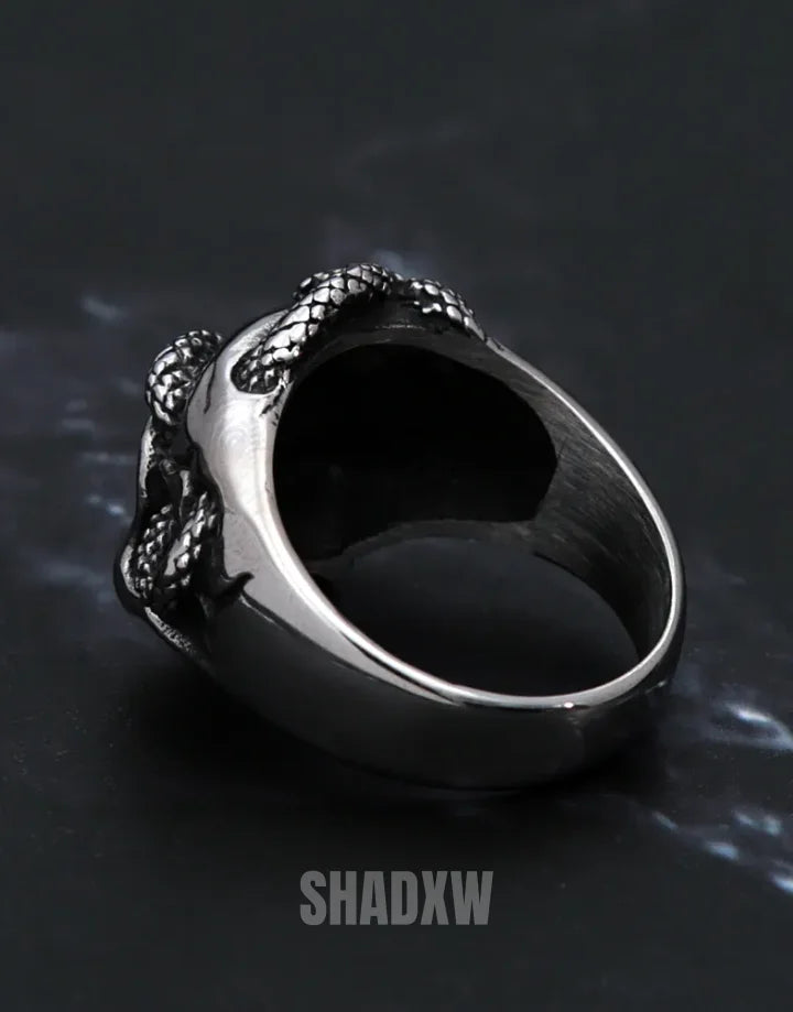 Skull Snake Ring