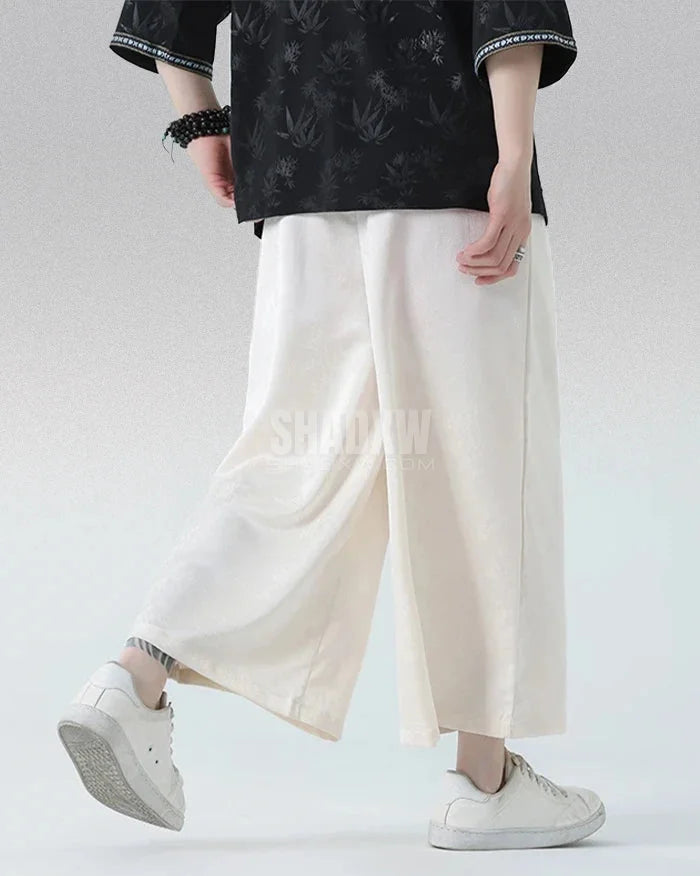 White Modern Hakama Pants