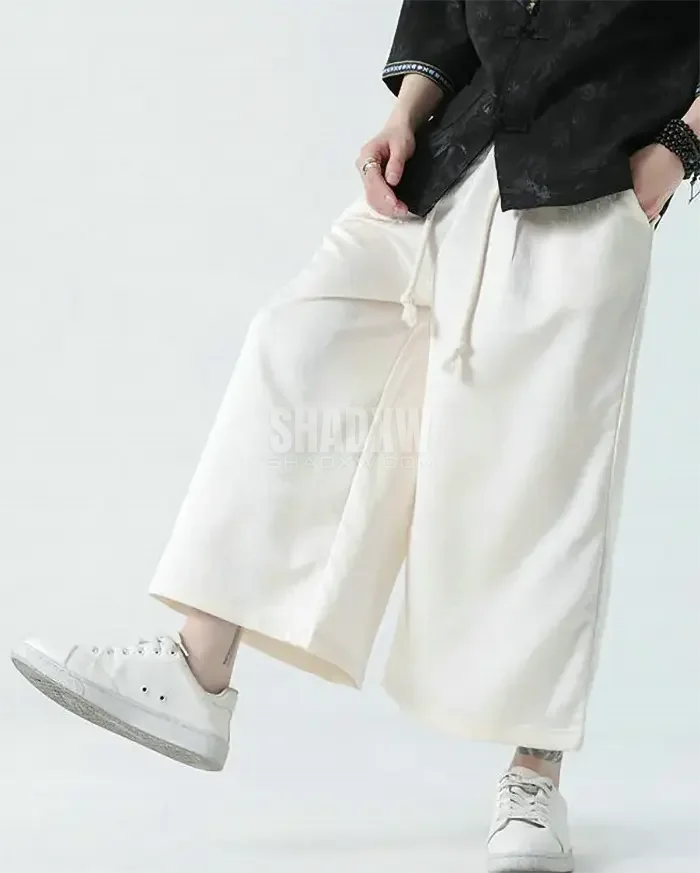 White Modern Hakama Pants