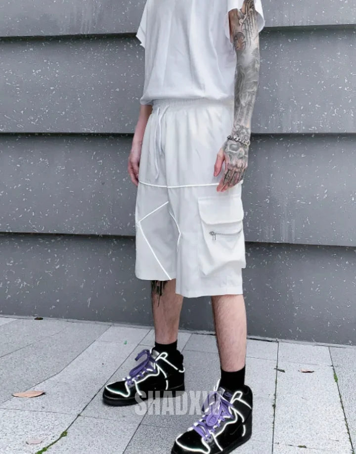 White Reflective Shorts