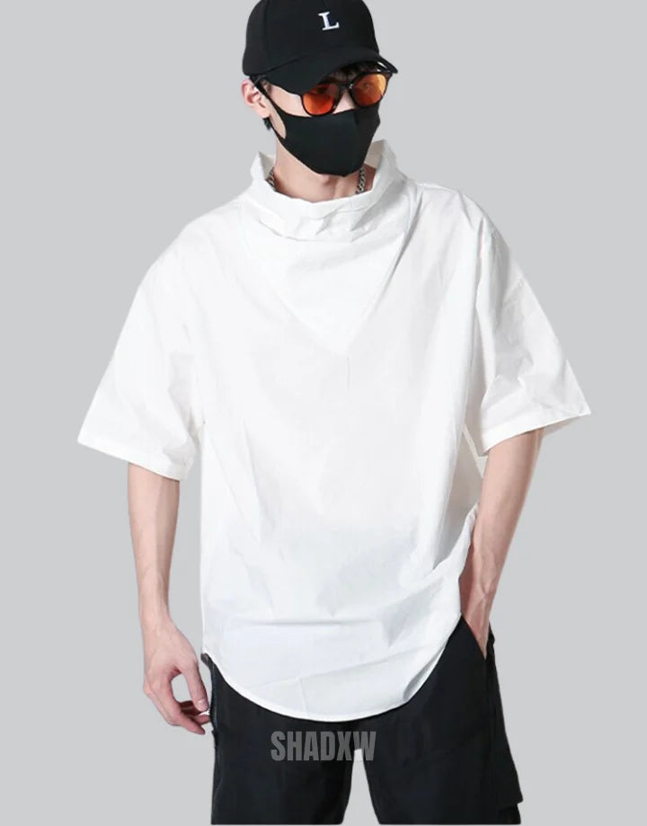 White Turtleneck T Shirt