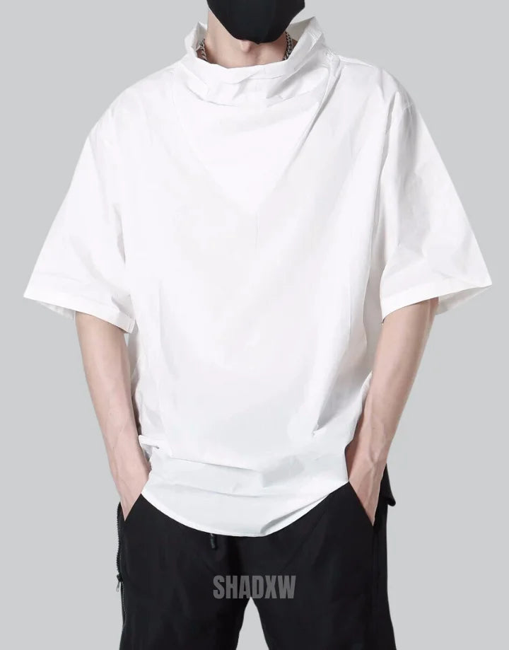 White Turtleneck T Shirt