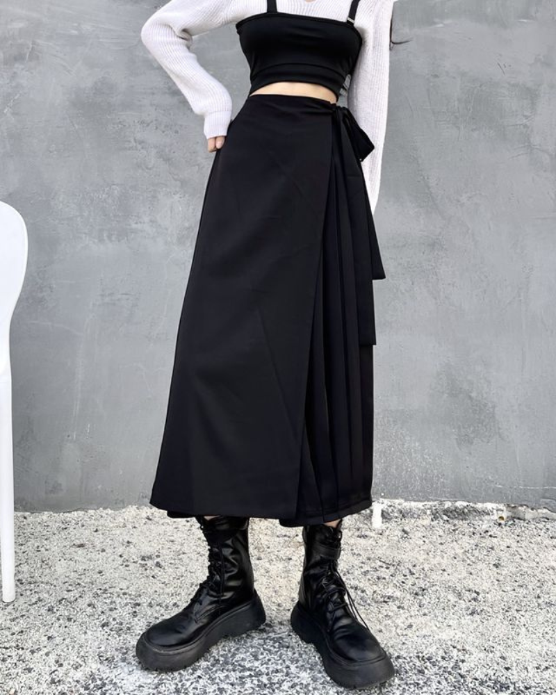 Wide Leg Skirt Pants