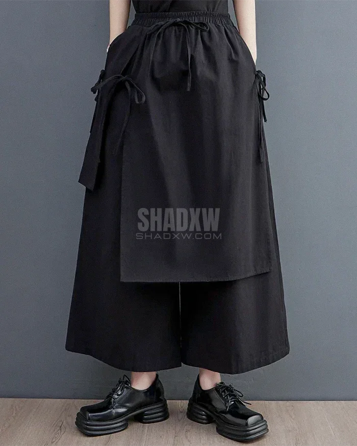 Women Double Layered Hakama Pants