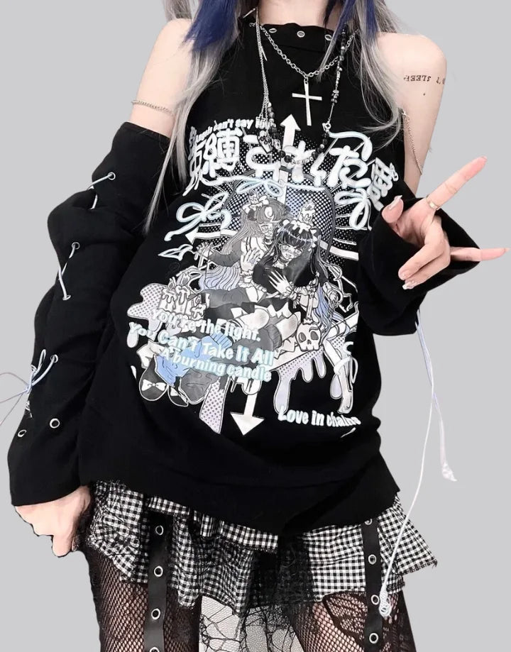 Women Goth Shirt | Techwear