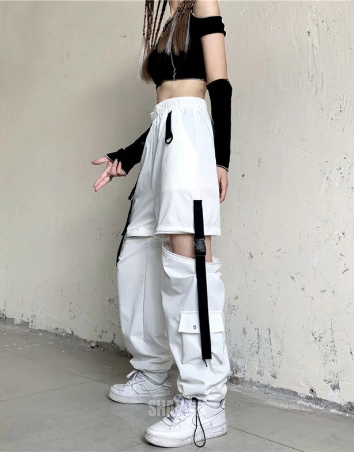 Womens White Cargo Pants