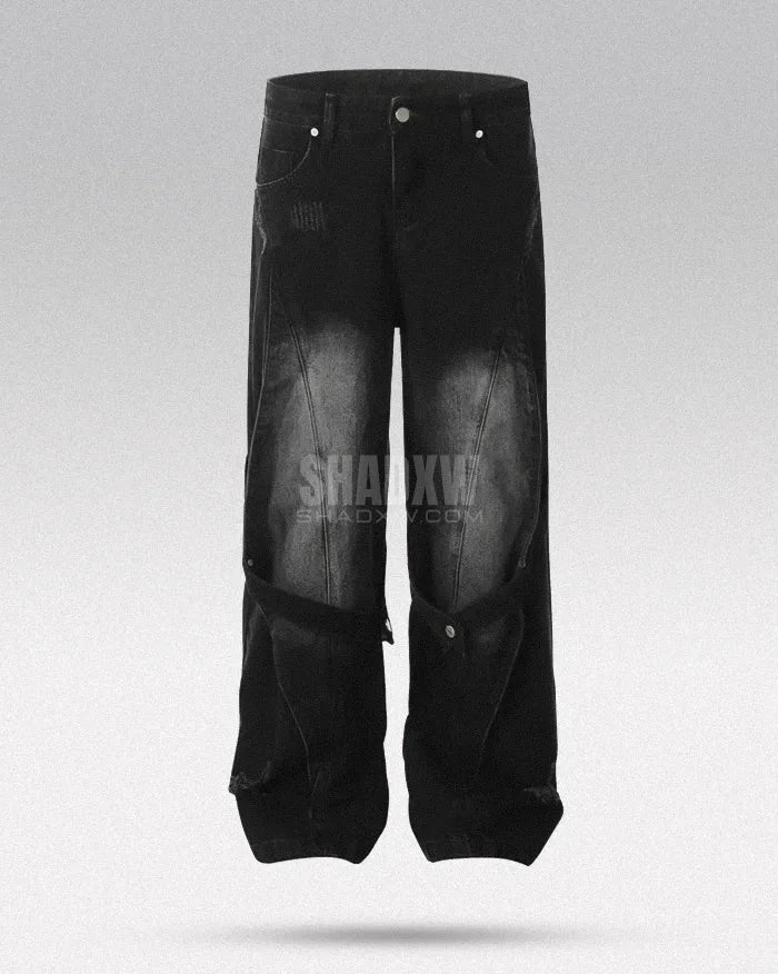 Y2K Black Baggy Jeans Men