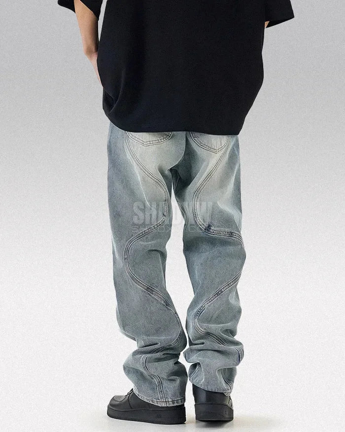 Y2K Light Blue Baggy Jeans