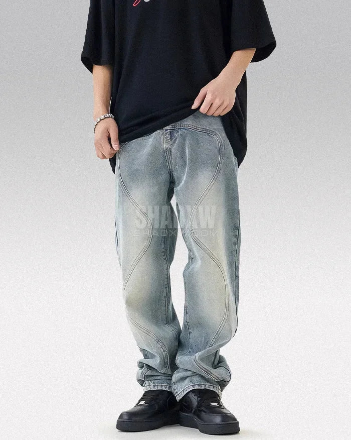 Y2K Light Blue Baggy Jeans