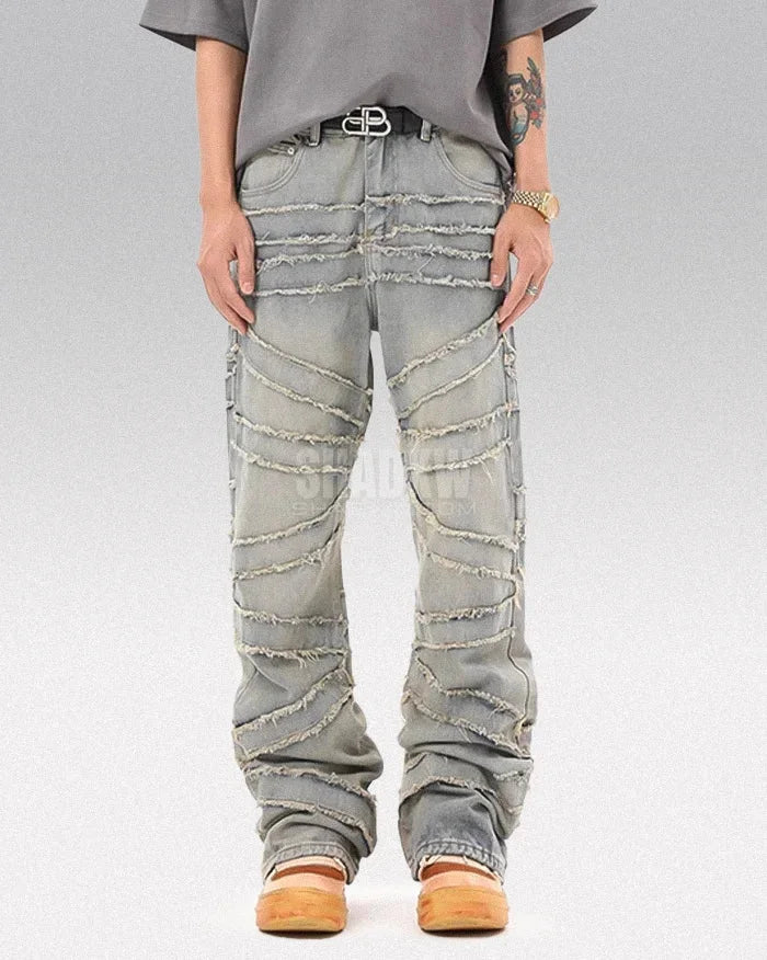 Y2K Streetwear Stacked Jeans