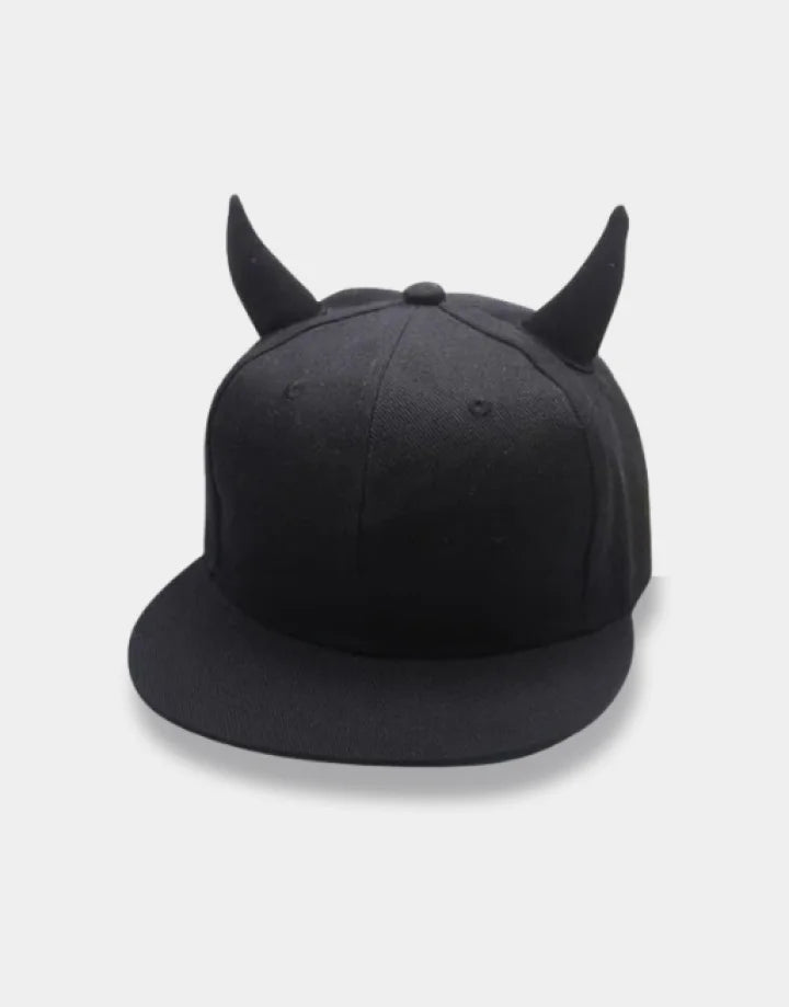 Baseball cap with horns