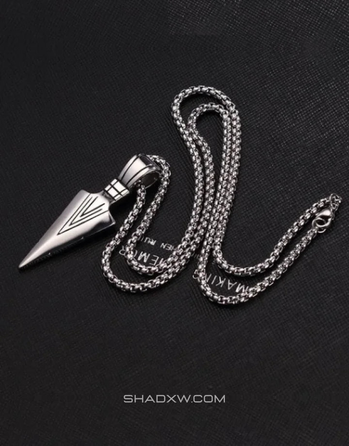 Black arrowhead necklace