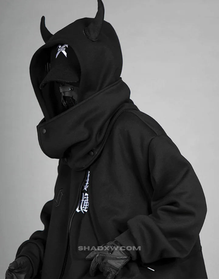 Black Hoodie with Horns