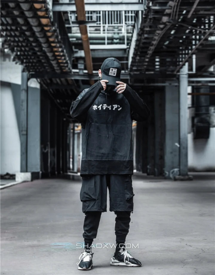 Black Japanese Hoodie