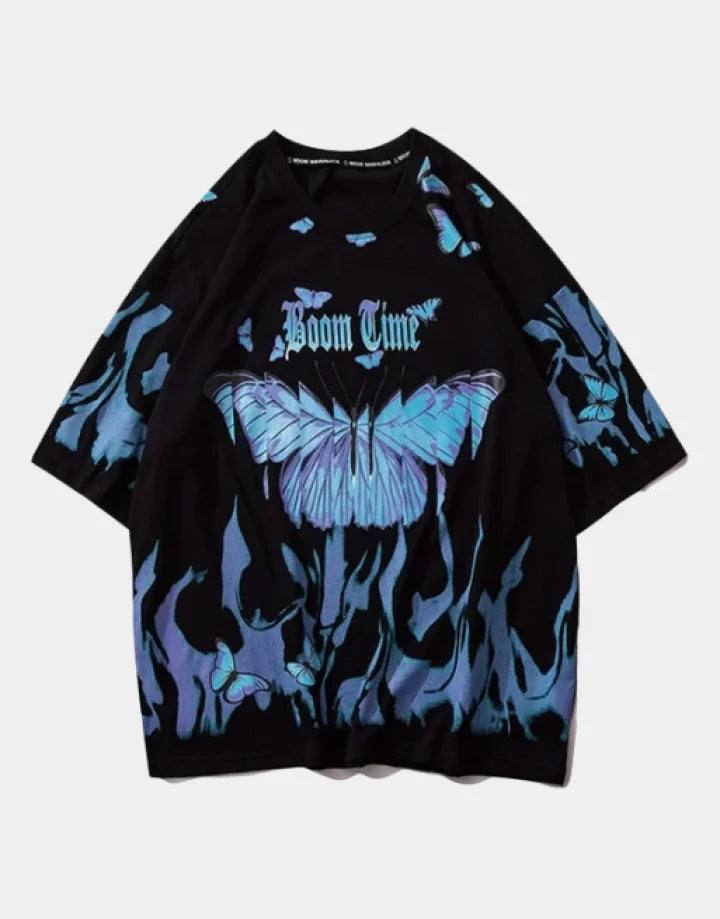 Blue Butterfly Shirt | Techwear