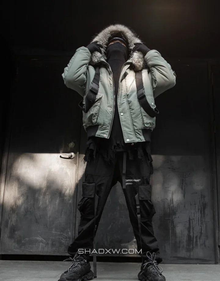 Green cargo jacket mens online