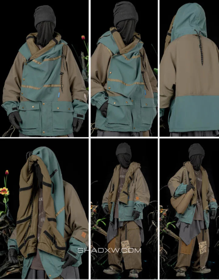 Green techwear jacket