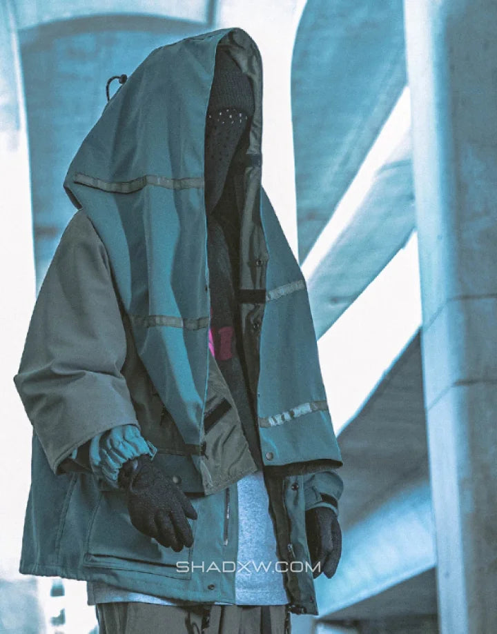 Green techwear jacket