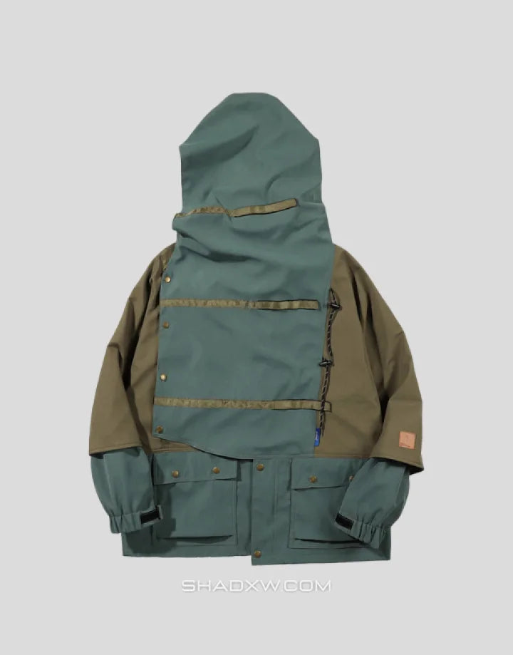 Green techwear jacket